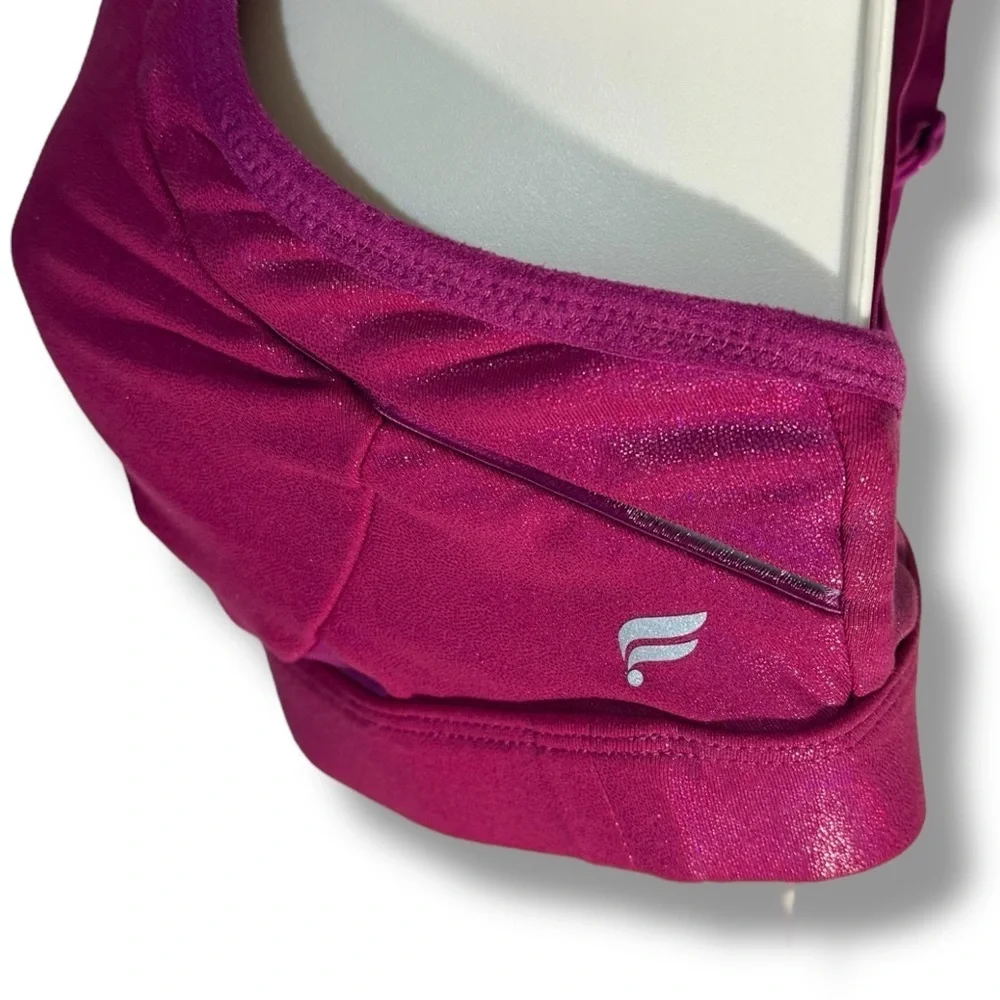 Fabletics Women’s Belle Iridescent High Impact Sports Bra Berry Size Small